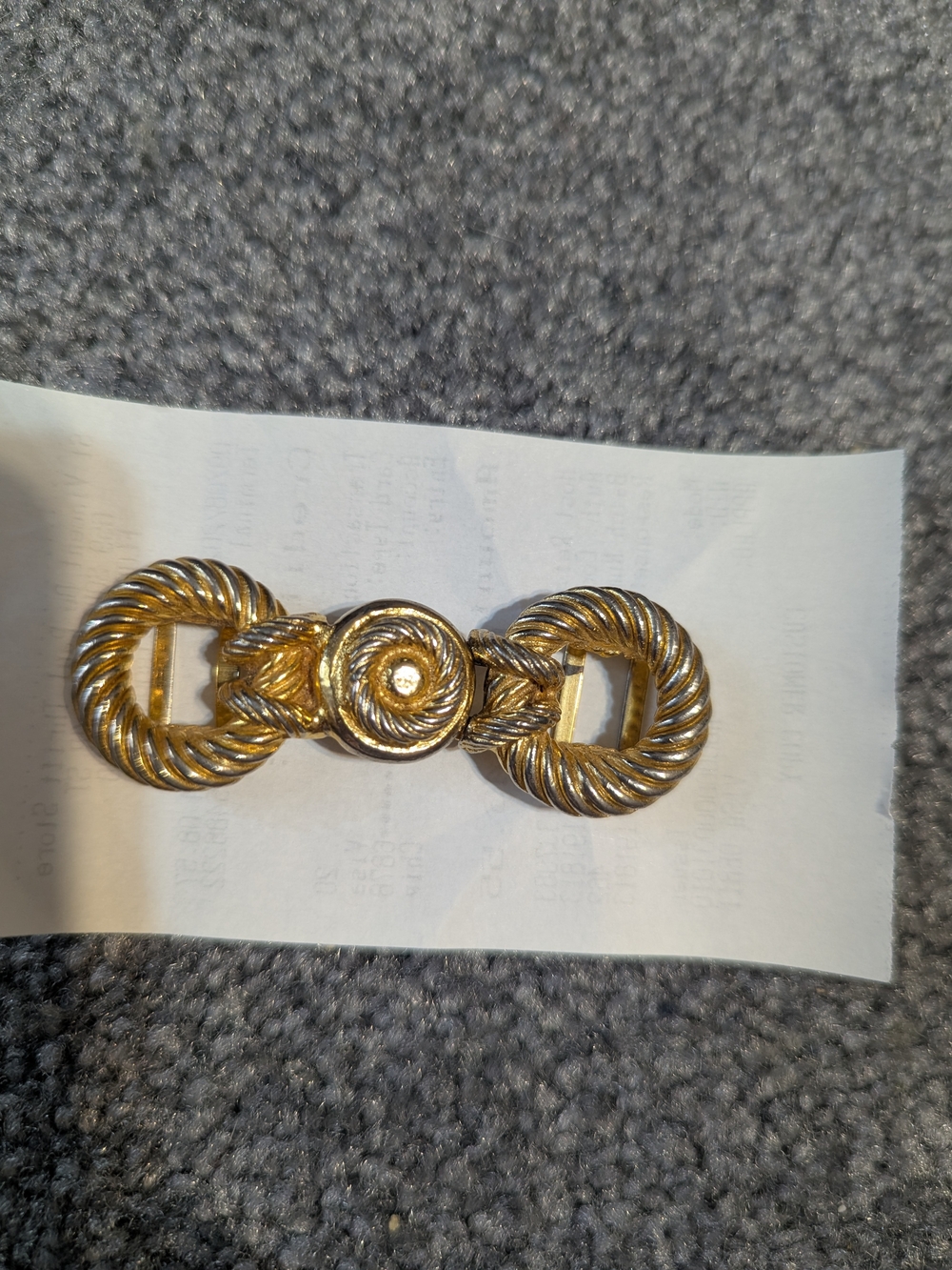 Mimi Di N 1974 Gold Rope-Link Decorative Belt Buckle